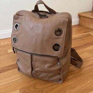 HAMMITT Montana Backpack Laptop XL Biscotti Tan Gunmetal Orig $925 RARE COLOR!